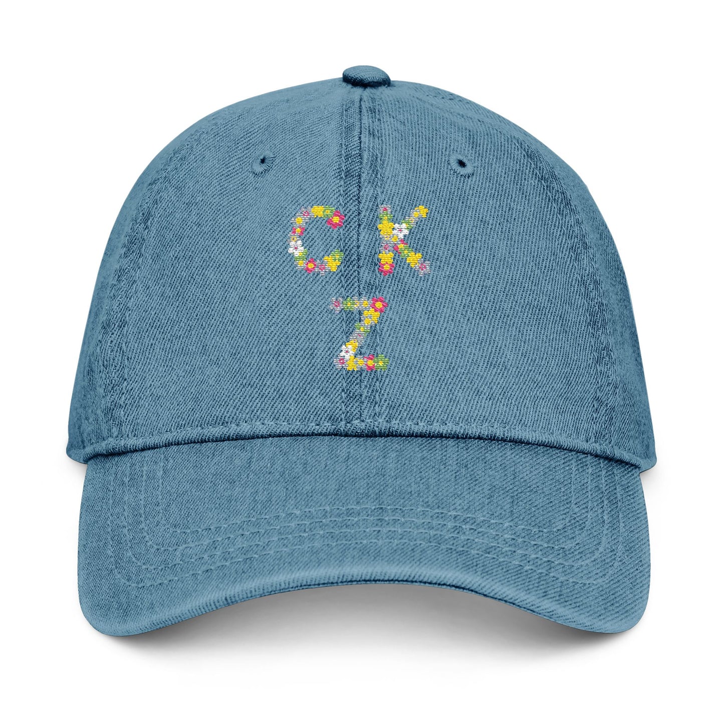 Toddler Embroidered Denim Hat - Stylish CKZ Design for Every Occasion
