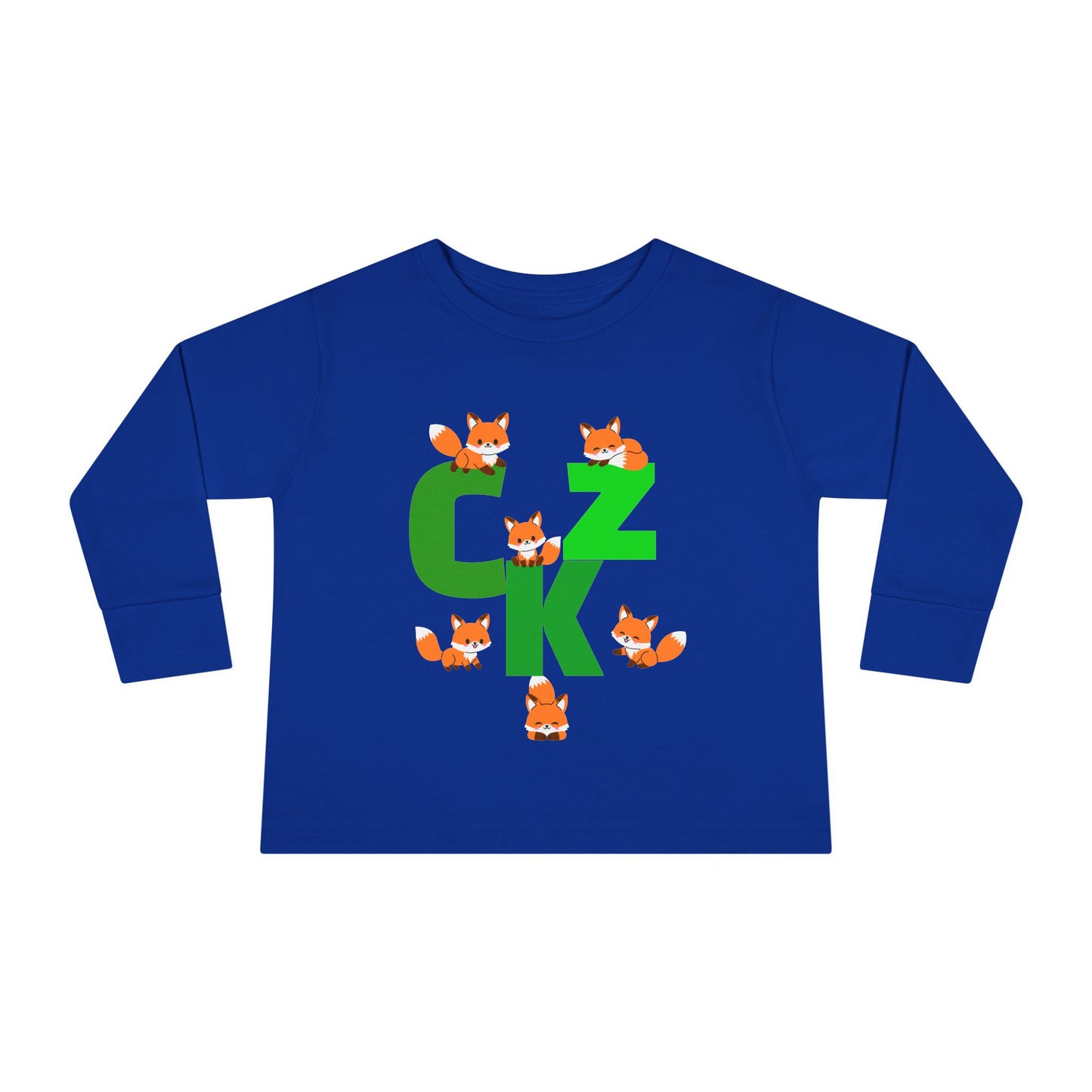 CKZ Cute Fox Toddler Long Sleeve Tee, Birthday Gift, Kids Clothing, Fall Fashion, Playtime Wear, Personalized Toddler Tee