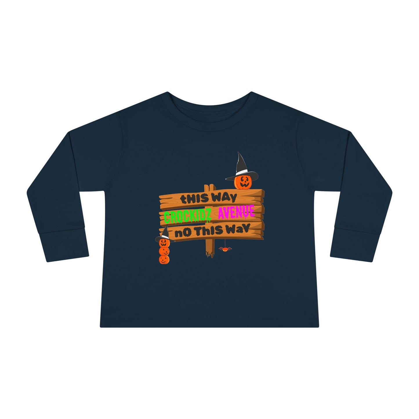 Halloween Toddler Long Sleeve Tee, Cute Costume Shirt, Kids' Fall Apparel, Trick or Treat Top, Holiday Outfit