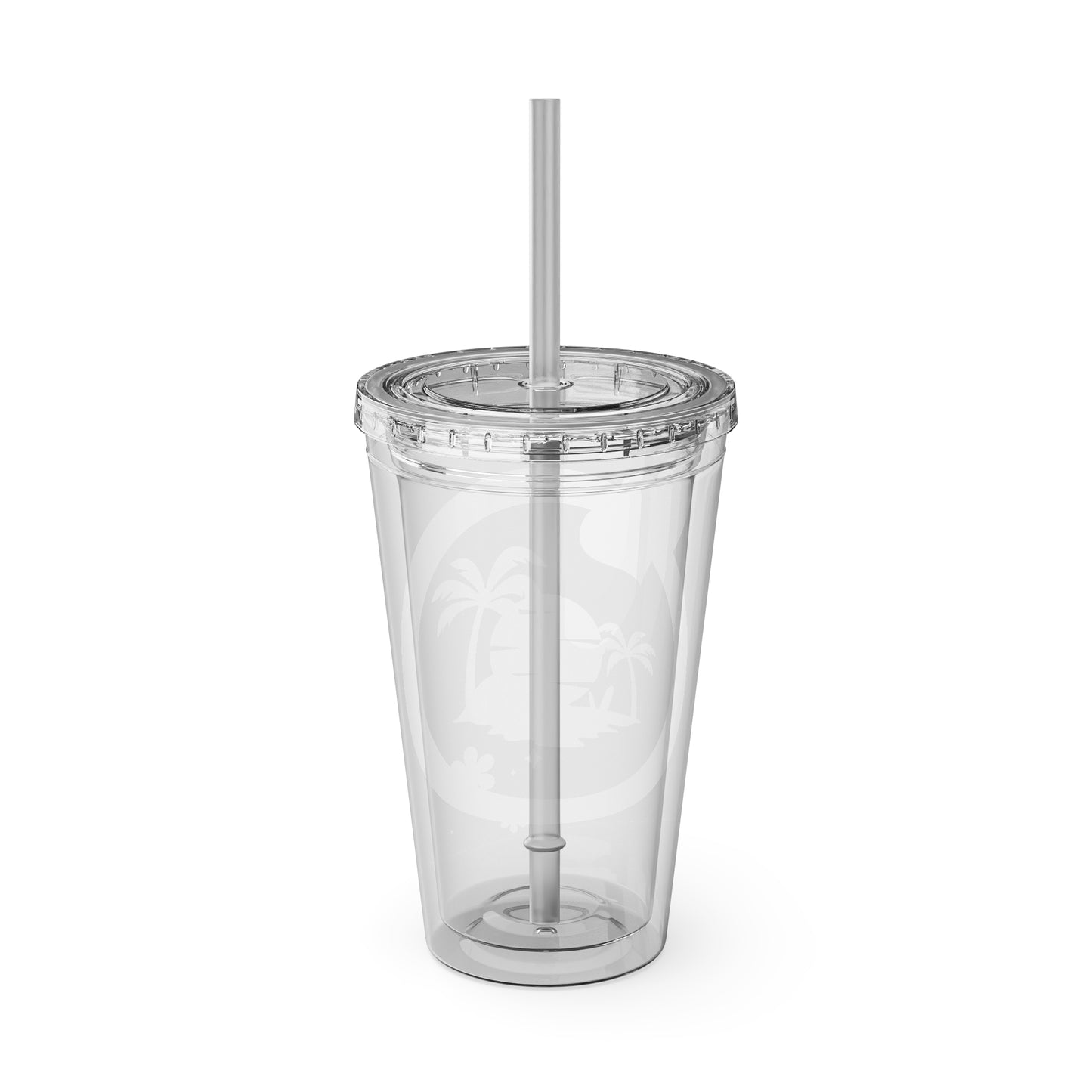 Sunsplash Tropical Tumbler with Straw - 16oz