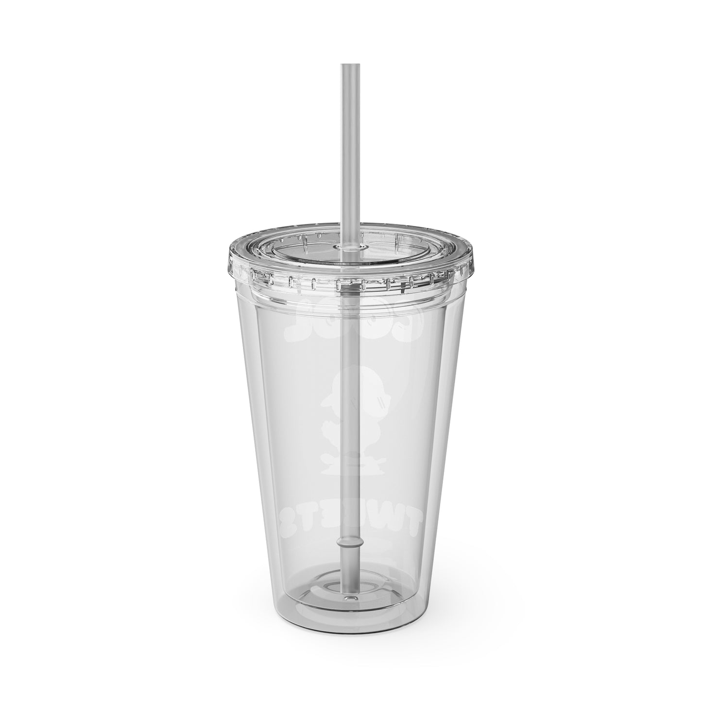 Sunsplash Cool Tweets Tumbler with Straw - Fun 16oz Drinkware for Summer Vibes