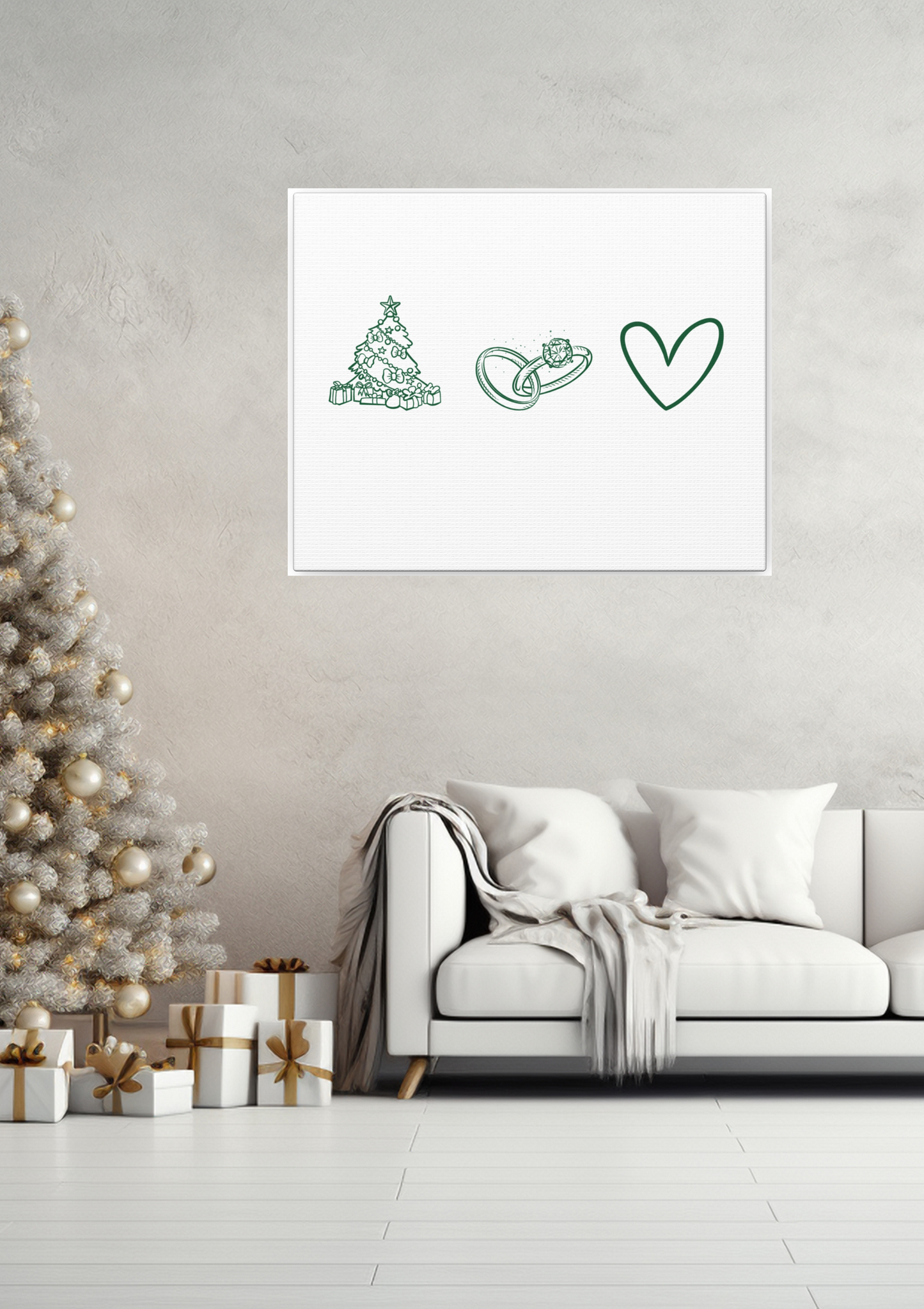 Wedding Canvas Prints, Newlywed Gift Wall Art Decor, Marriage Anniversary Sign, Personalized Couple Portrait, Custom Home Decoration, Love