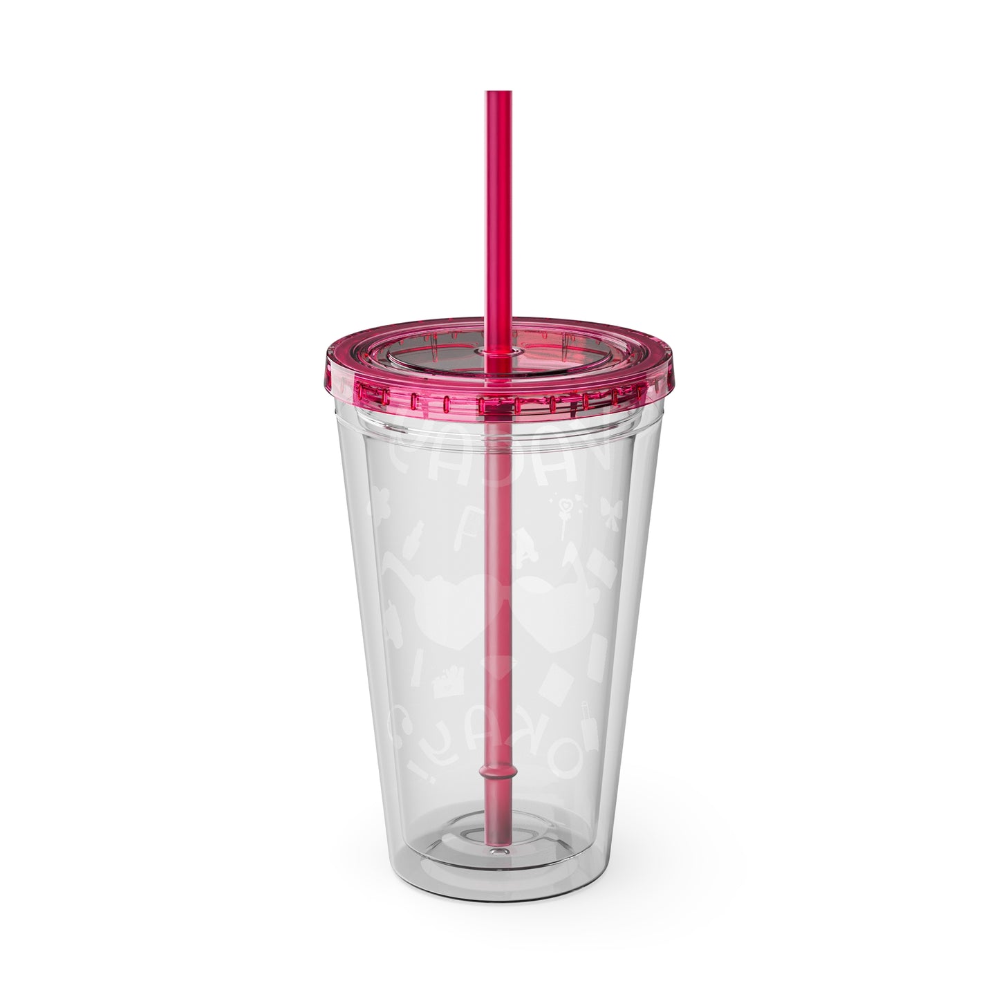 Sunsplash Tumbler with Straw - Vacay Vibes, 16oz Travel Cup