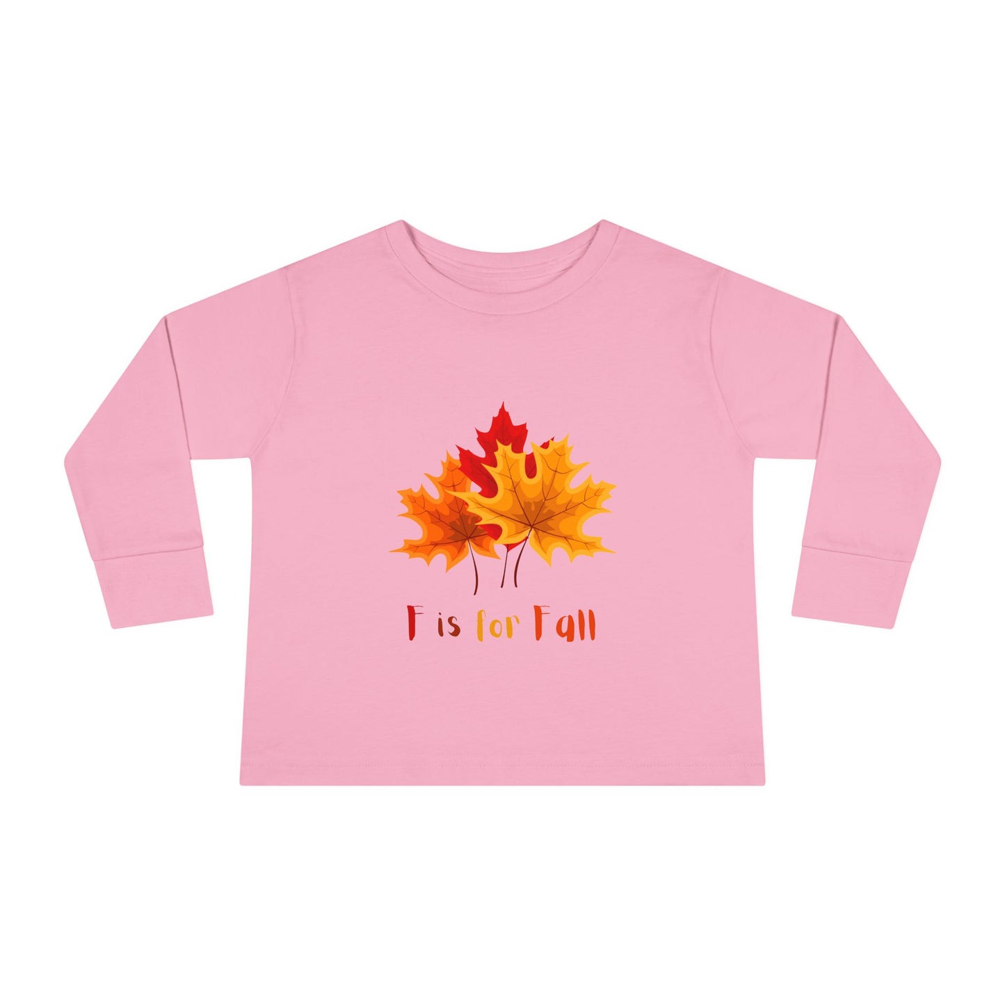 F is for Fall Toddler Long Sleeve Tee, Autumn T-Shirt, Cute Kids Tee, Thanksgiving Shirt, Seasonal Kids Clothing, Boys and Girls Fall Apparel