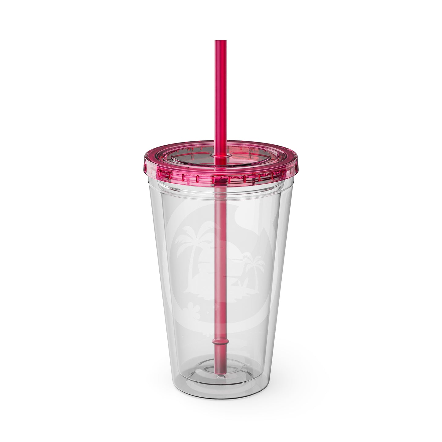 Sunsplash Tropical Tumbler with Straw - 16oz