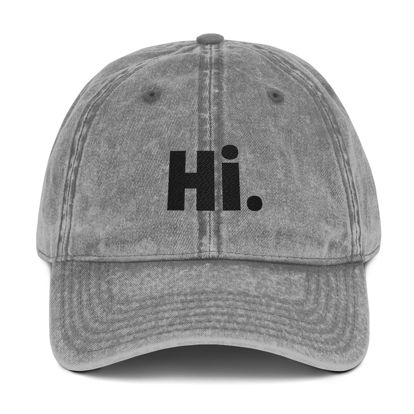 Toddler Vintage Embroidered Cap - hi greeting
