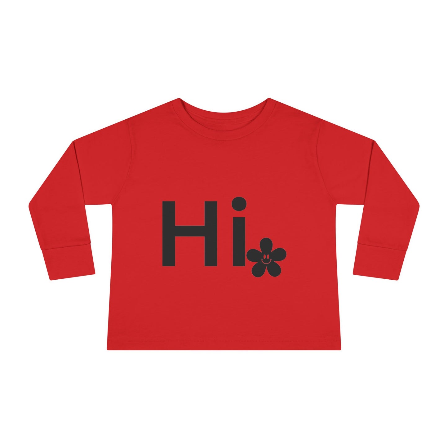 'Hi' smiley and Flower Design, Baby Shirt, Kids Casual Wear, Playdate Outfit, Toddler Gift Idea, Spring Apparel