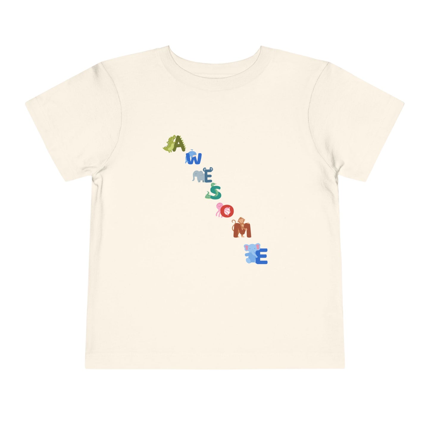 Awesome Toddler Short Sleeve Tee - Fun and Colorful