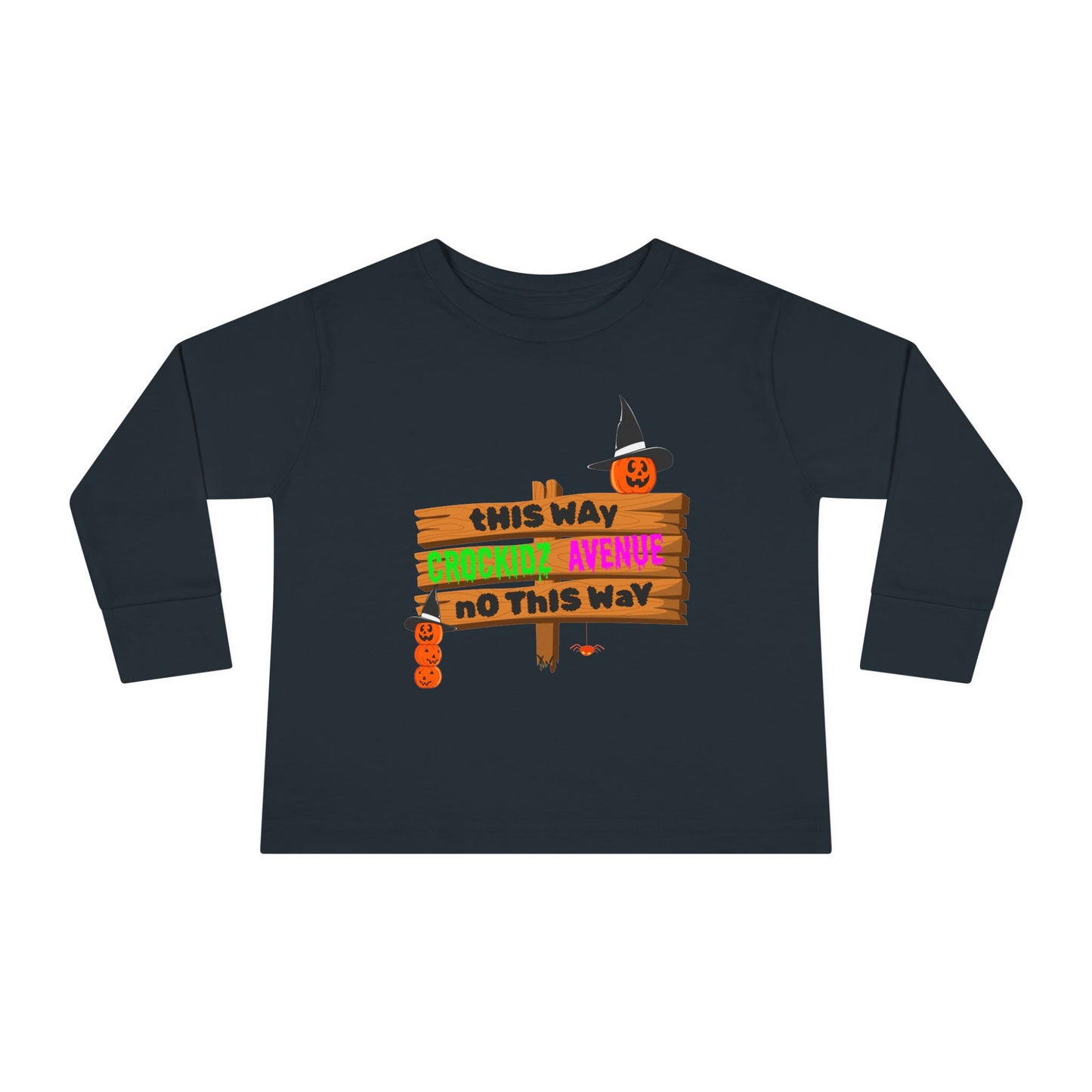 Halloween Toddler Long Sleeve Tee, Cute Costume Shirt, Kids' Fall Apparel, Trick or Treat Top, Holiday Outfit