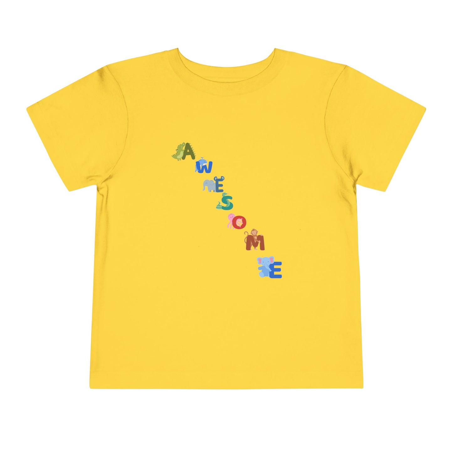 Awesome Toddler Short Sleeve Tee - Fun and Colorful