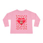 Strawberry Jam Hearts Toddler Tee, Long Sleeve Shirt for Kids, Fruit Lover Child Top, Cute Food Baby Outfit, Red Berry Print Youth Clothing