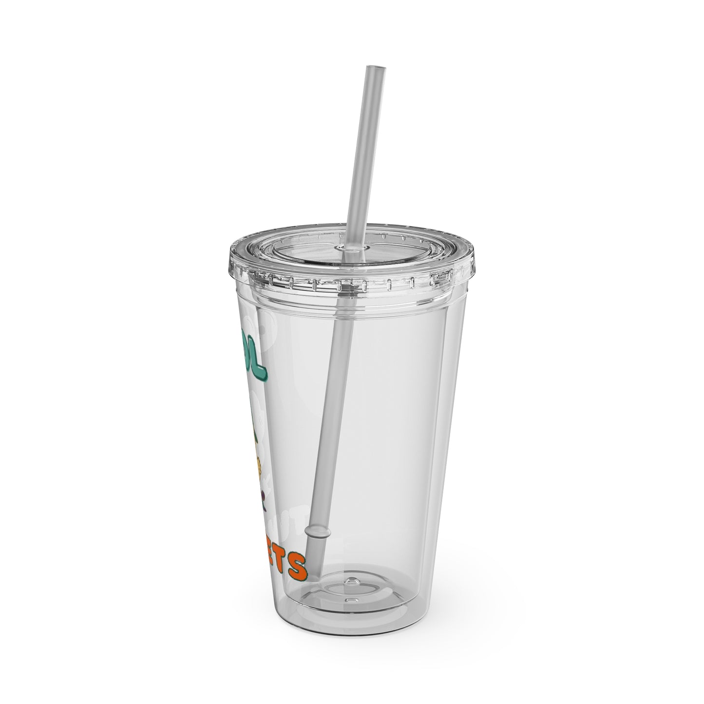 Sunsplash Cool Tweets Tumbler with Straw - Fun 16oz Drinkware for Summer Vibes