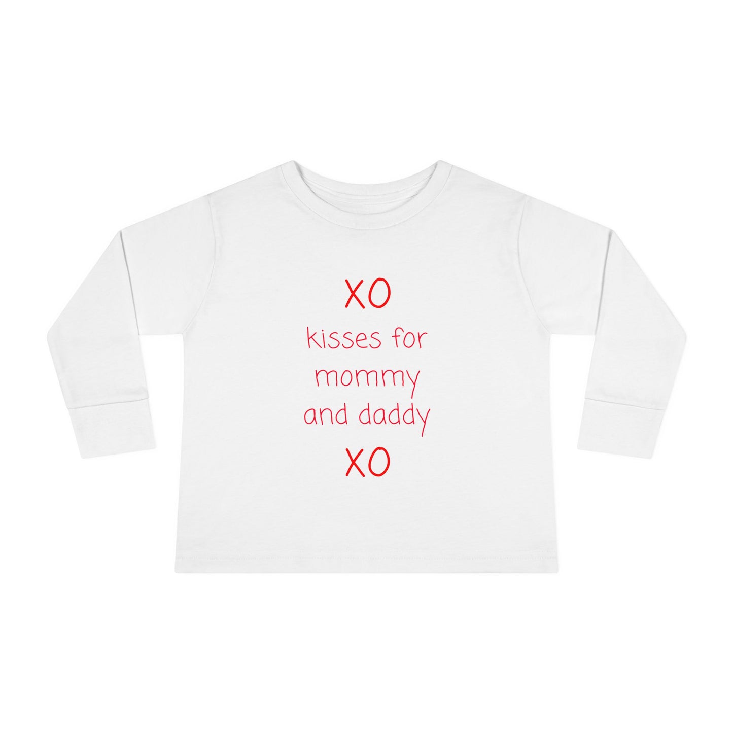 Kisses for Mommy and Daddy Shirt, Parent Appreciation Toddler Shirt, Family Love Long Sleeve Tee, Toddler