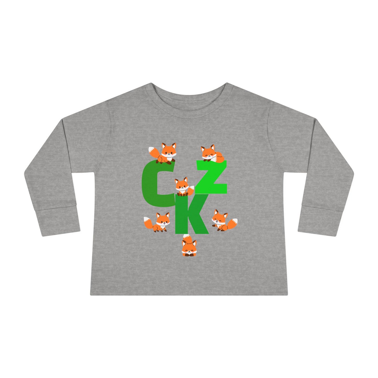 CKZ Cute Fox Toddler Long Sleeve Tee, Birthday Gift, Kids Clothing, Fall Fashion, Playtime Wear, Personalized Toddler Tee
