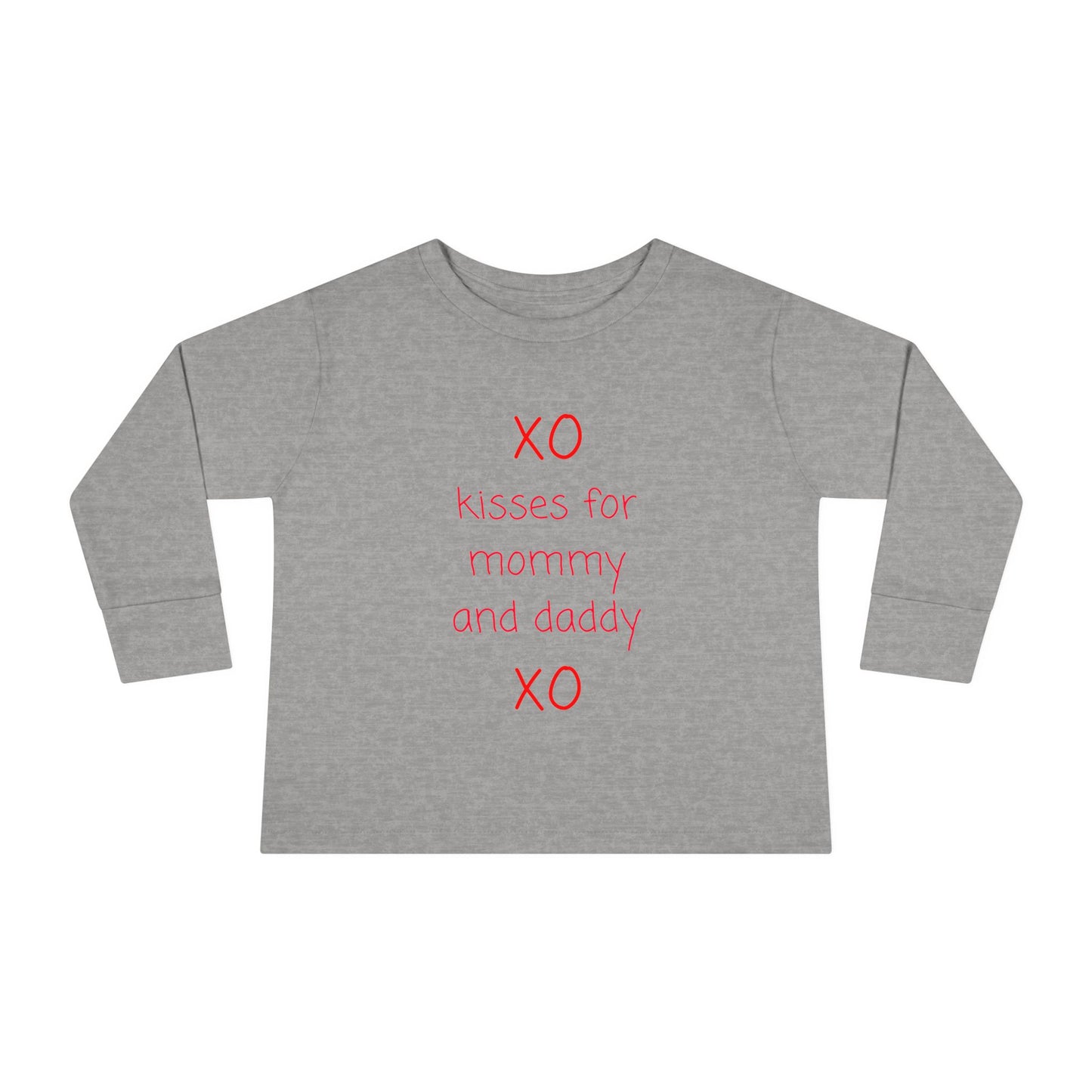 Kisses for Mommy and Daddy Shirt, Parent Appreciation Toddler Shirt, Family Love Long Sleeve Tee, Toddler