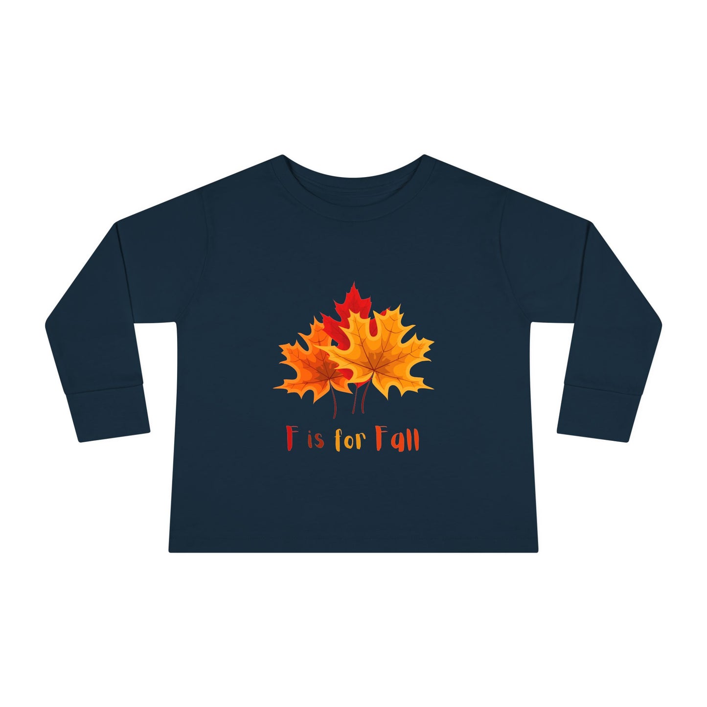 F is for Fall Toddler Long Sleeve Tee, Autumn T-Shirt, Cute Kids Tee, Thanksgiving Shirt, Seasonal Kids Clothing, Boys and Girls Fall Apparel