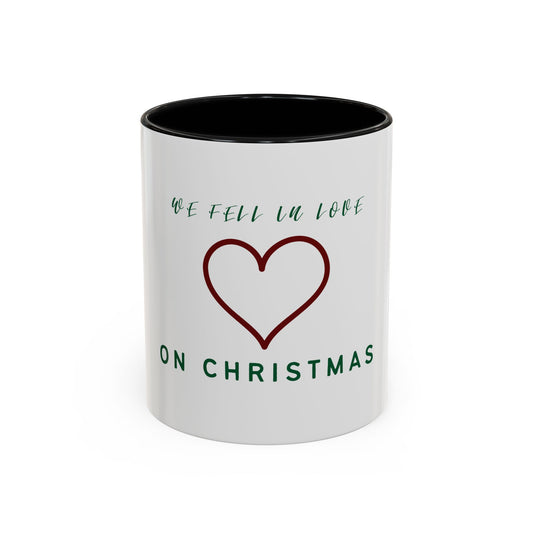 "we fell in love on christmas" Mug Christmas Love Accent