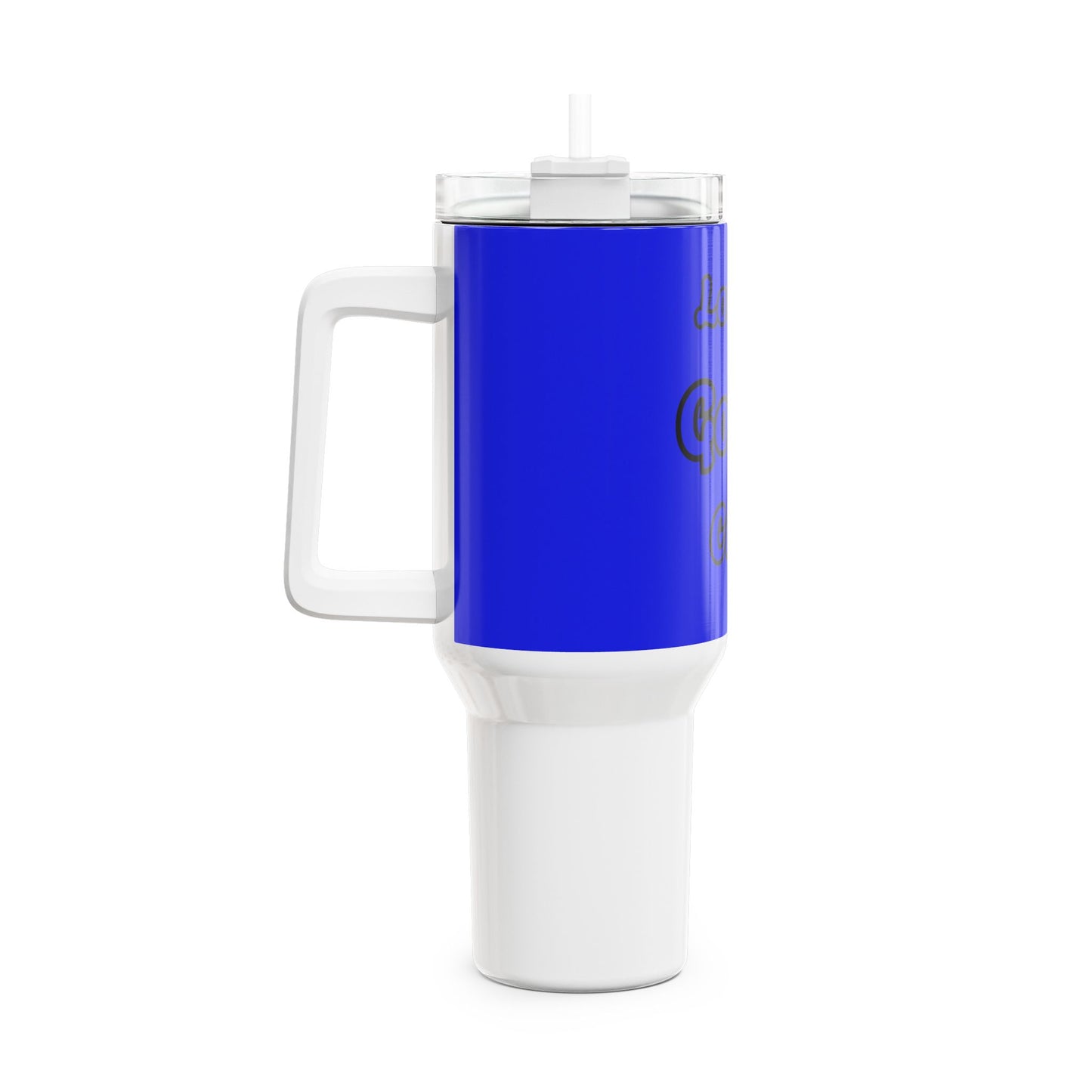 Cool Blue Tumbler, Lovely Godly 40oz Cup, Personalized Insulated Metal Mug, Custom Engraved Drinkware, Gift for Coffee Lovers