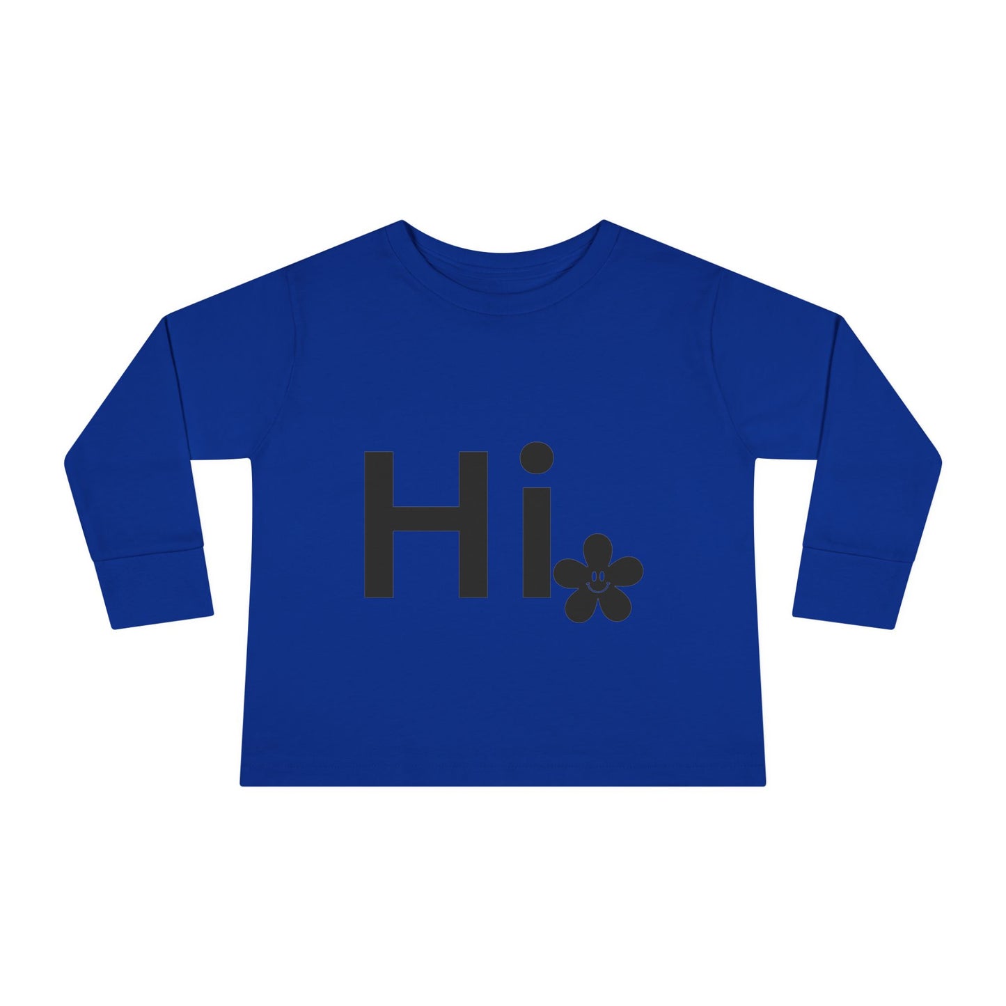 'Hi' smiley and Flower Design, Baby Shirt, Kids Casual Wear, Playdate Outfit, Toddler Gift Idea, Spring Apparel