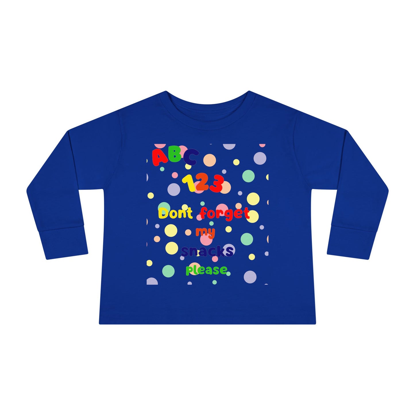 Fun Learning Toddler Tee - Kids Long Sleeve Shirt, Colorful ABC 123 Design, Birthday Gift, Playtime Apparel, Educational Clothing, [...]