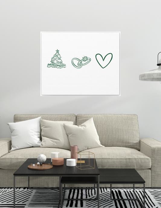 Wedding Canvas Prints, Newlywed Gift Wall Art Decor, Marriage Anniversary Sign, Personalized Couple Portrait, Custom Home Decoration, Love