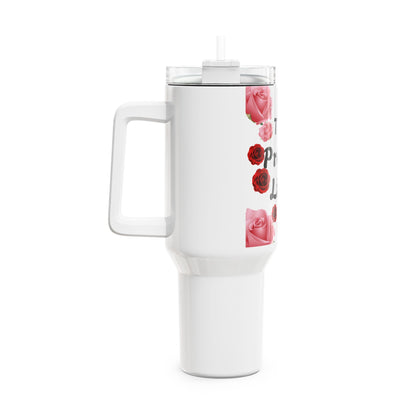 The Pretty Life red and pink rose tumbler cup Tumbler, 40oz