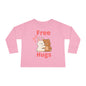 Cute Free Hugs Toddler Long Sleeve Tee, Bunny Bear Graphic Shirt, Kids Animal Hug Top, Snuggle Children's T-Shirt, Adorable Animal Costume