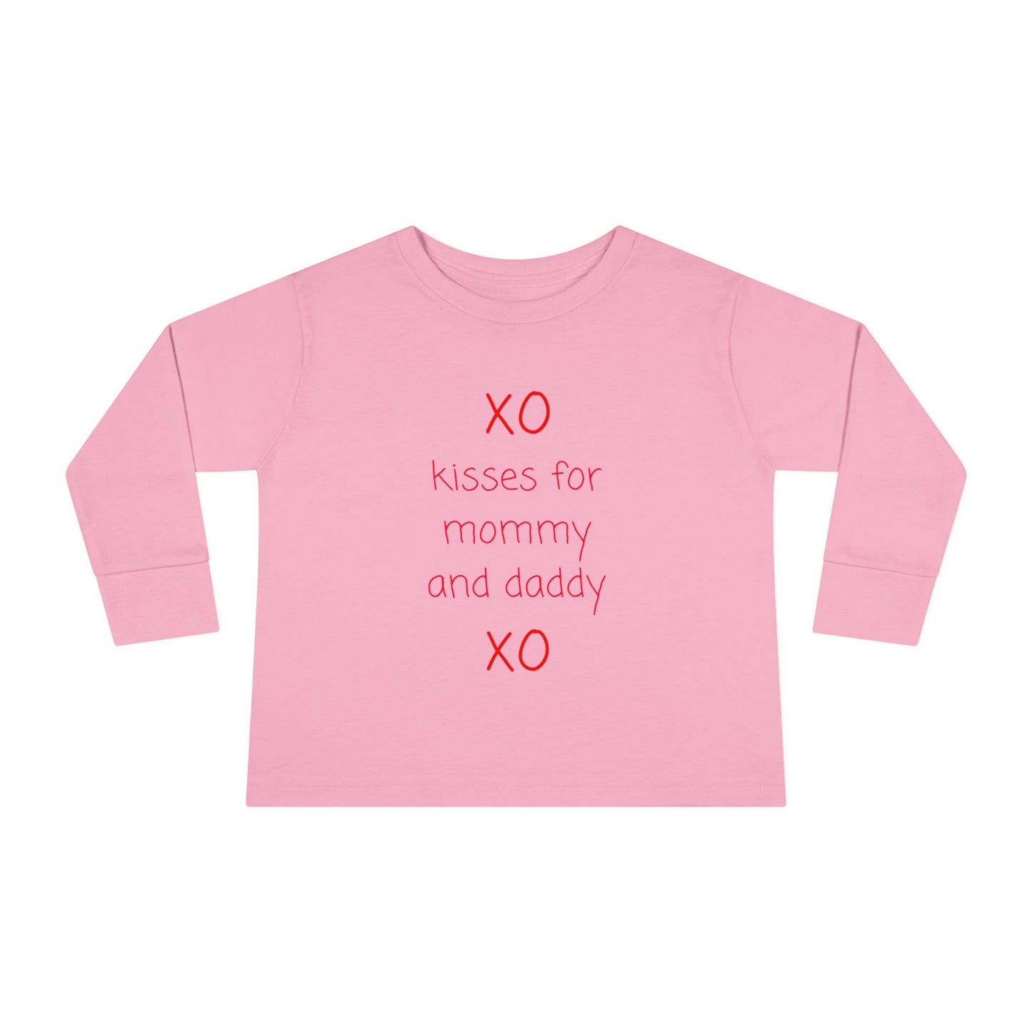 Kisses for Mommy and Daddy Shirt, Parent Appreciation Toddler Shirt, Family Love Long Sleeve Tee, Toddler