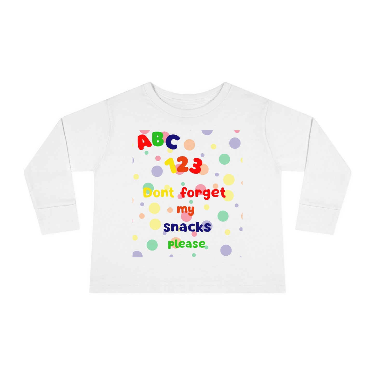 Fun Learning Toddler Tee - Kids Long Sleeve Shirt, Colorful ABC 123 Design, Birthday Gift, Playtime Apparel, Educational Clothing, [...]