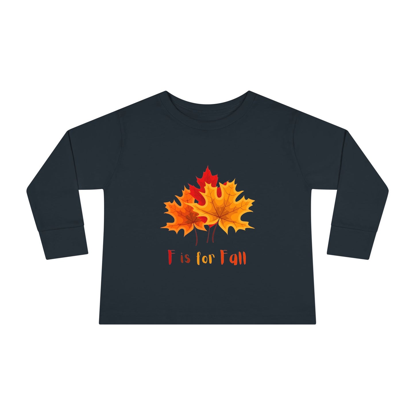 F is for Fall Toddler Long Sleeve Tee, Autumn T-Shirt, Cute Kids Tee, Thanksgiving Shirt, Seasonal Kids Clothing, Boys and Girls Fall Apparel