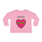 Coolin with Cool Heart Toddler Long Sleeve Tee, Heart Print Shirt, Kids Clothing, Cute Child Top, Trendy Baby Apparel, Cool Heart Design