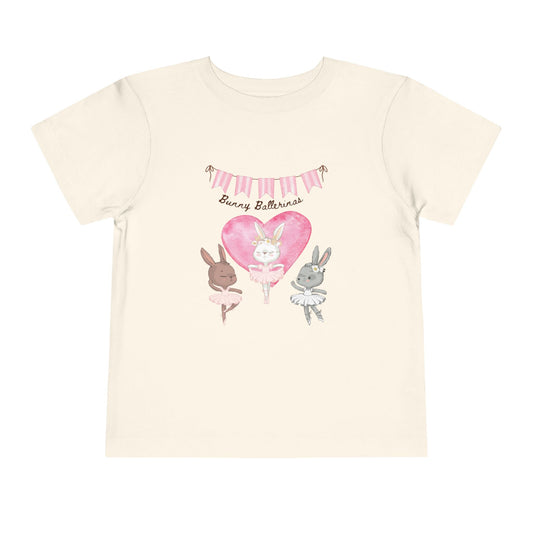Bunny Ballerinas - Cute Short Sleeve Shirt for Little Dancers