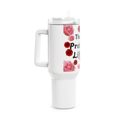 The Pretty Life red and pink rose tumbler cup Tumbler, 40oz