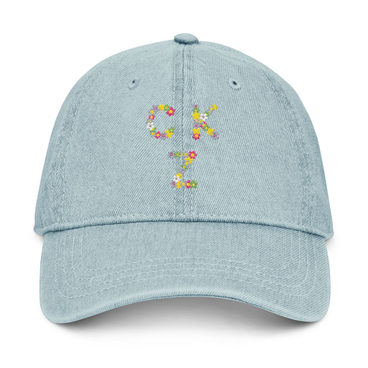 Toddler Embroidered Denim Hat - Stylish CKZ Design for Every Occasion