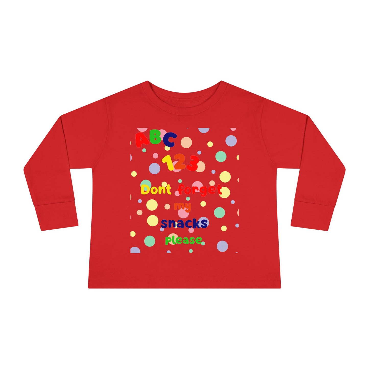 Fun Learning Toddler Tee - Kids Long Sleeve Shirt, Colorful ABC 123 Design, Birthday Gift, Playtime Apparel, Educational Clothing, [...]